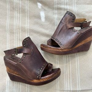 Bed Stu Joanne Wedge Leather Size 8